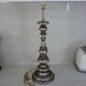 Old turned wooden lamp foot