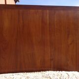 Cozy set and Art Deco bed in solid walnut