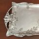 Silver modernist tray Meneses