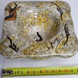 Empty pocket in vintage glazed ceramic signed "Gelb"