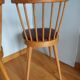 2 chairs bistro Baumann model 740 wood and skaï Scandinavian style