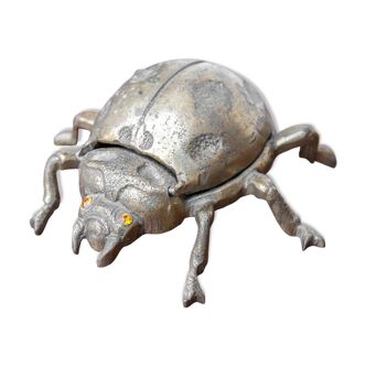 Vintage ashtray brass ladybug