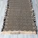 Zanafi Runner Rug, handmade Moroccan rug, flat Berber wool runner, geometric rug.