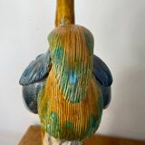Large ceramic wading bird signed Thimo