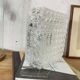 Large square wall lamp ceiling light transparent glass vintage fixture