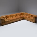 Vintage DS 11 modular sofa in cognac/orange leather by De Sede Swiss