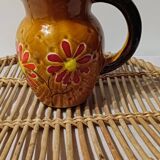 Poet Laval Résille enameled ceramic pitcher