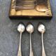 Series of 12 teaspoons in silver metal