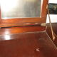 Dressing table in mahogany and straw, made in Mexico in 1959
