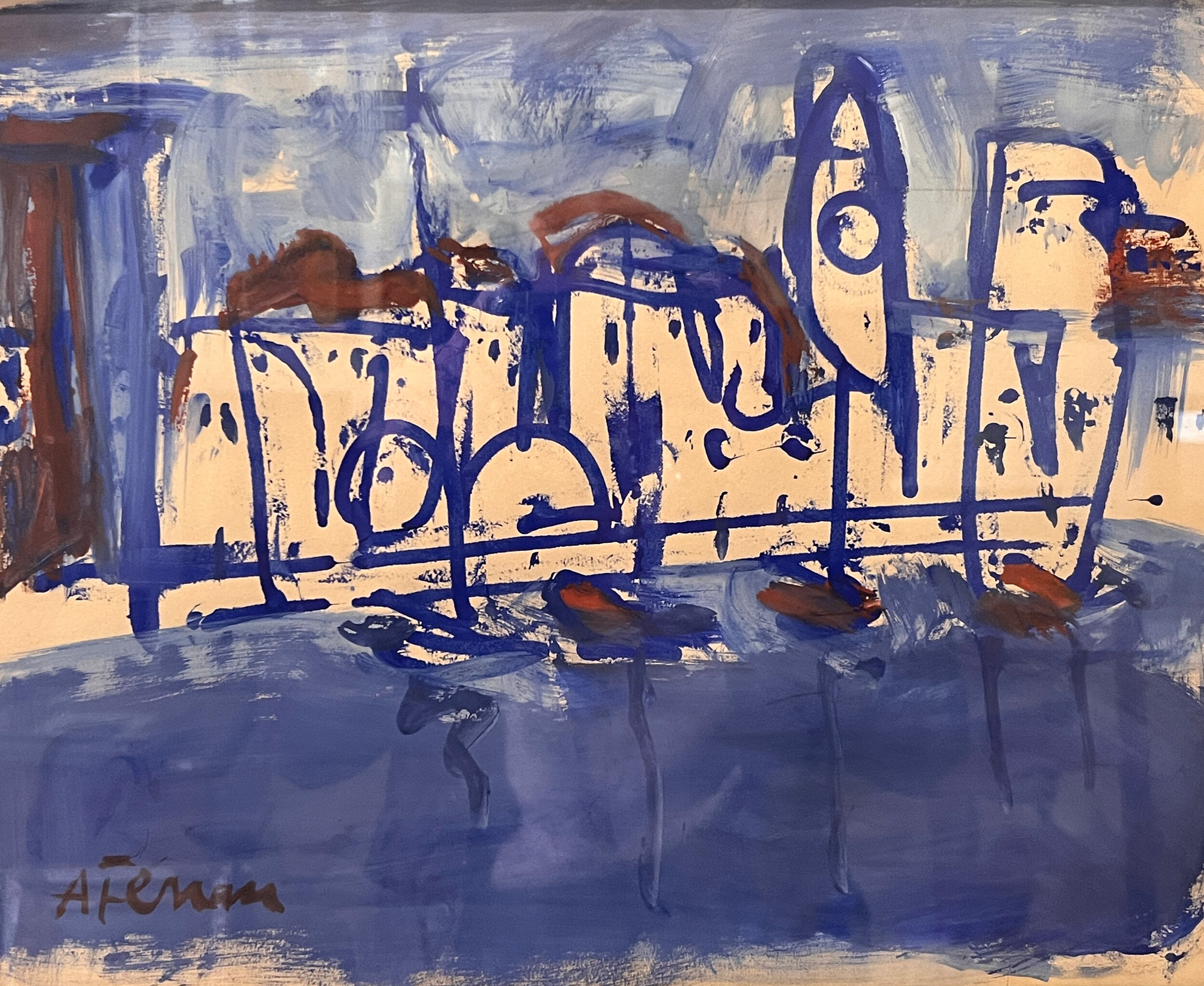 Gouache on paper - Antoine Ferrari