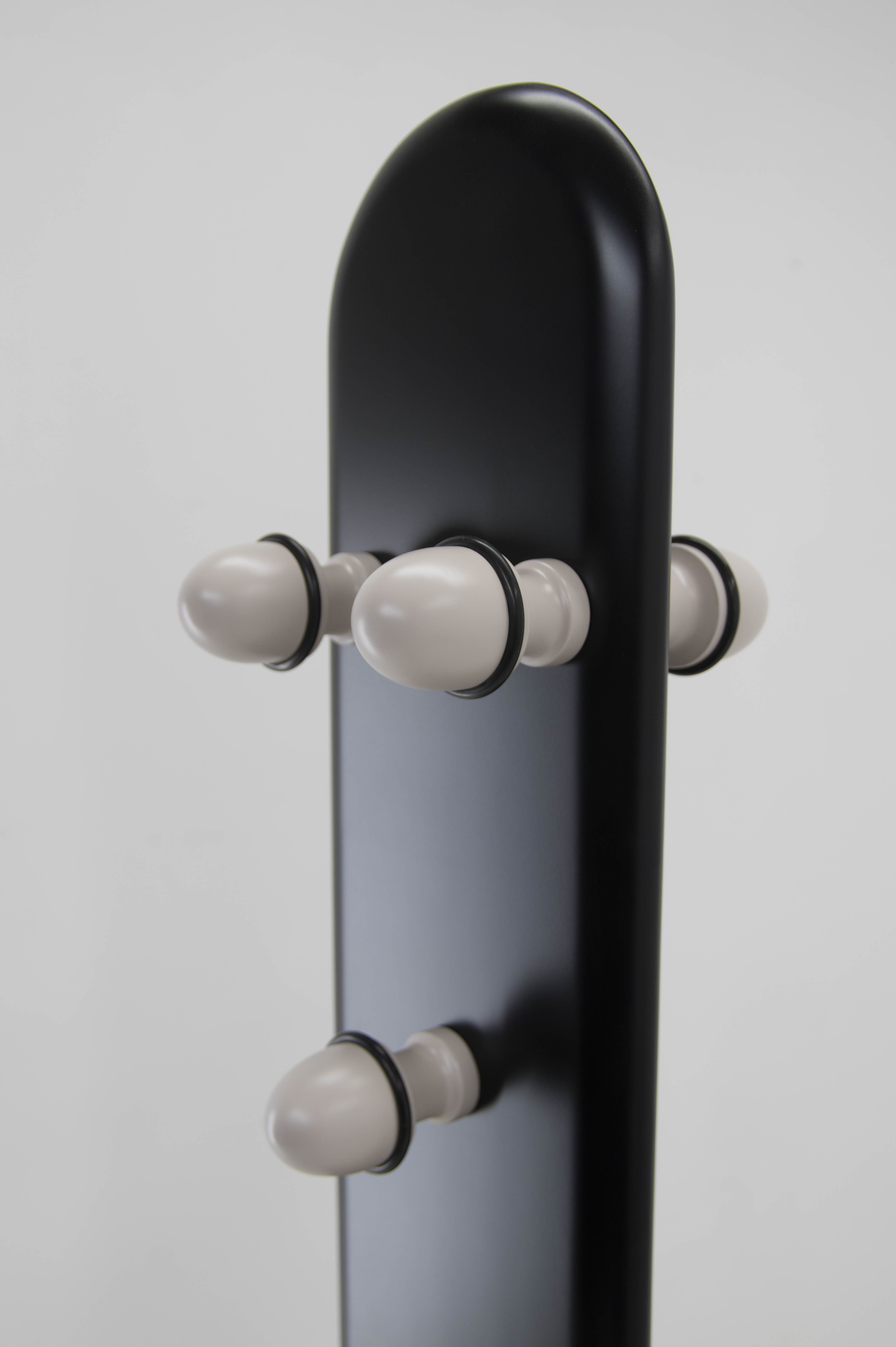 Wood and Marble Design Coat Stand, Italy, 1970s
