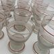 Set of 14 vintage glasses, 3 different sizes, white and red decorations - 1950s