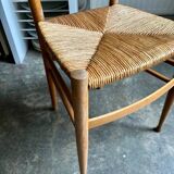 Light wood and straw chair