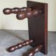 Wooden footrest stool turned solid vintage