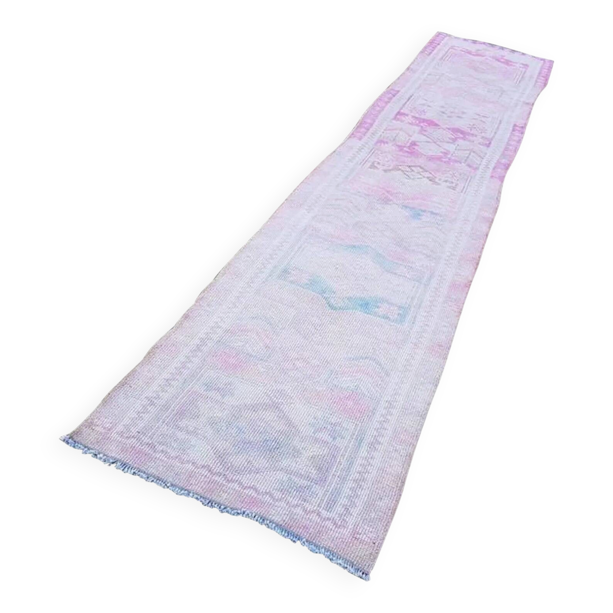 Vintage Turkish hallway rug 84x403 cm