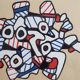 Silkscreen print after Jean Dubuffet, framed, 1970s, 31 x 25 cm