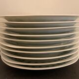 10 cups and 10 saucers in fine porcelain bernardaud cie, limoges for christofle, model eridan