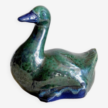 Canard décoratif céramique émaillée