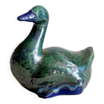 Canard décoratif céramique émaillée