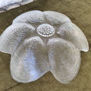 Oyster shaped glass salad bowl