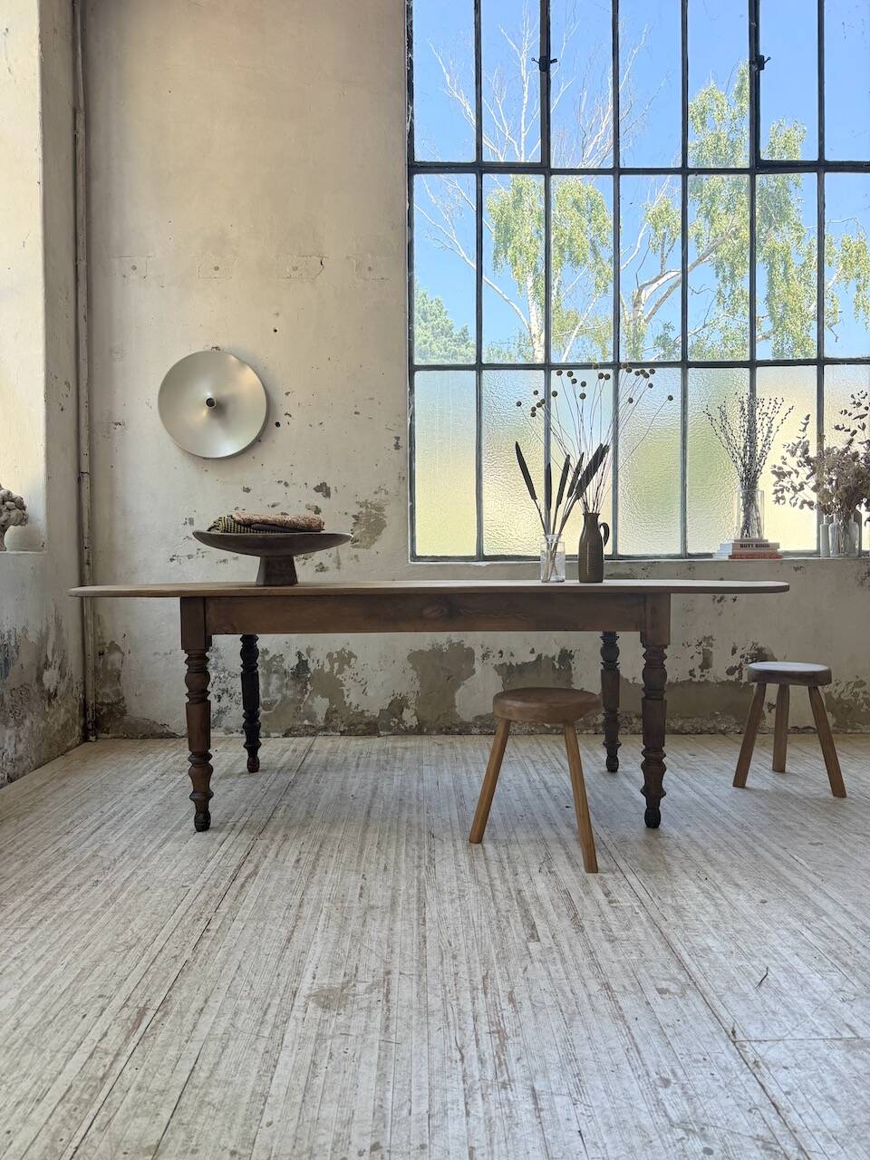 Oval farmhouse table 250cm pine