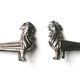 Set of 9 art deco animal knife holders