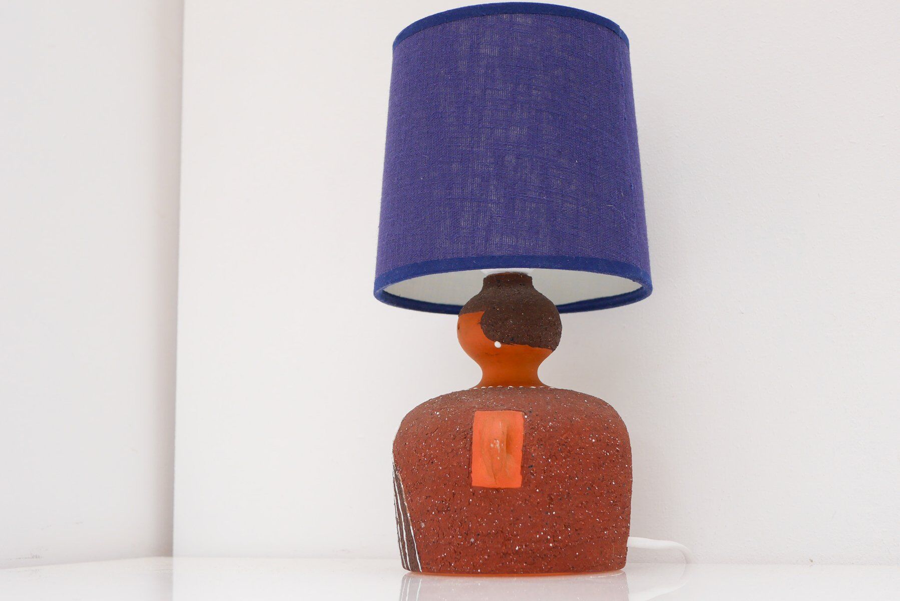 Scandinavian pottery table lamp by Thomas Hellström for Nittsjö, 1970s
