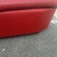 Three-seater red full-grain leather sofa – Vintage Italian design from the years.