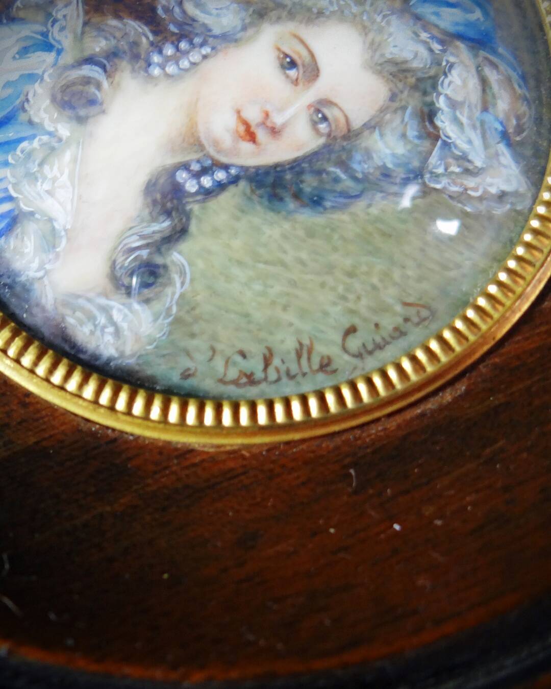 Miniature portrait Duchess of Coutances by Labille-Guiard hand painted