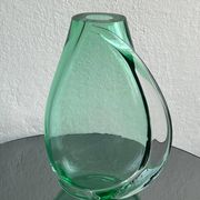 Huge green vase in Murano glass from artisan masters, Flavio Poli 1970's