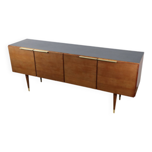 Enfilade vintage en teck - laiton