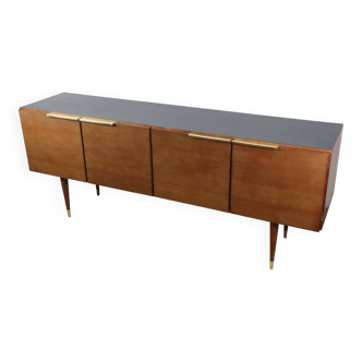 Vintage teak and brass enfilade - 1970s