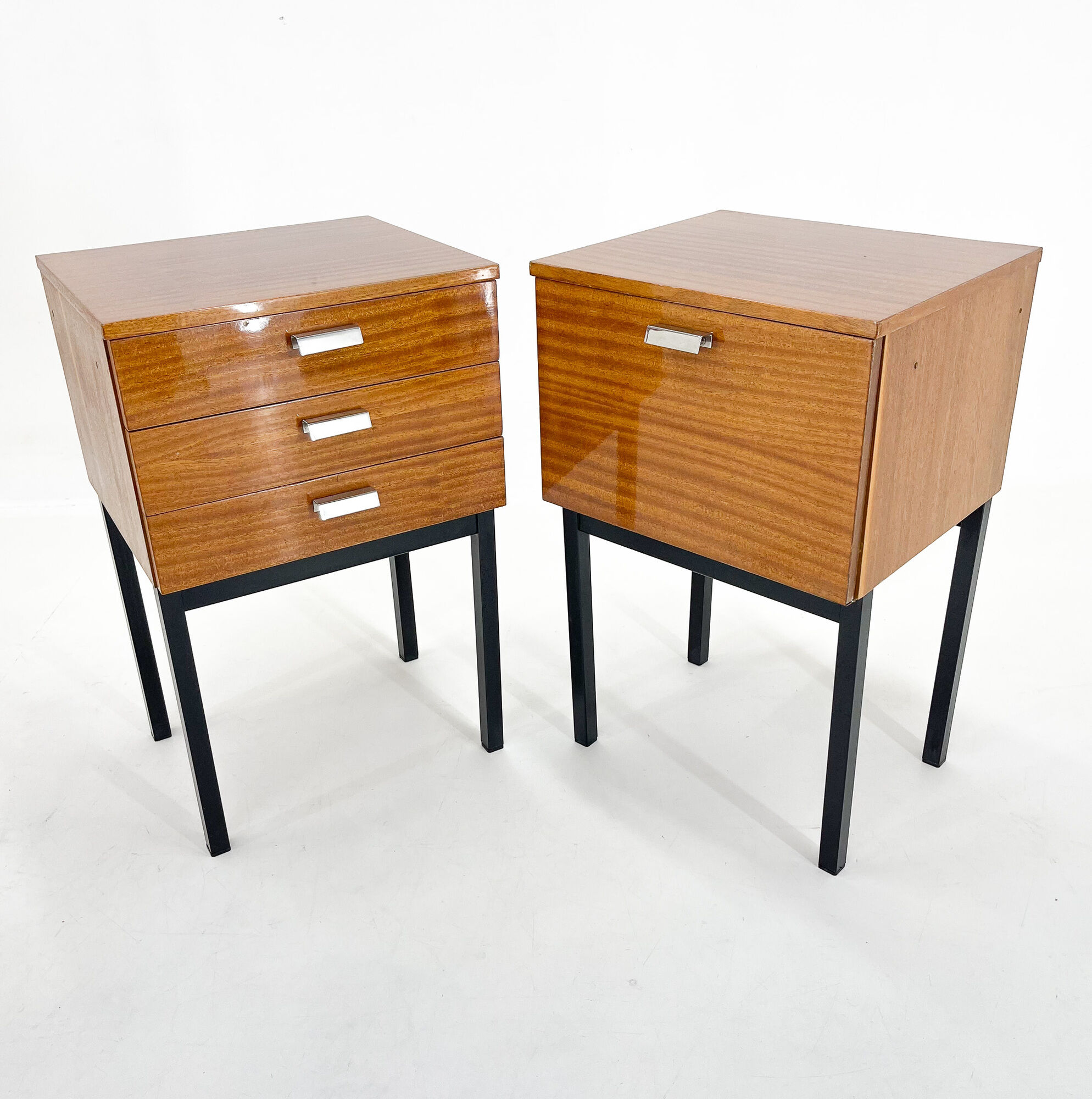 Set of mid-century bedside tables Czechoslovakia