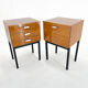 Set of mid-century bedside tables Czechoslovakia