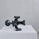 Brutalist sculptural iron candle holder | Netherlands | 1970s