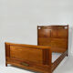Art Nouveau bed by Mathieu Gallerey in mahogany, clematis model, circa 1920