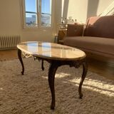 Vintage marble and brass coffee table
