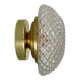 vintage glass globe wall light or ceiling light with diamond point design