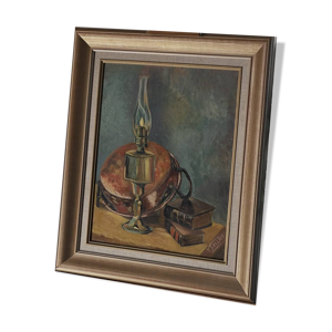 Huile sur toile encadrée