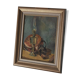 Framed oil on canvas – Still life with lamp, Yvonne Sellier