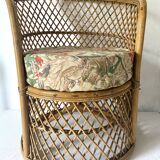Vintage rattan armchair