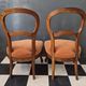 Ensemble paire de chaises basses chauffeuses style Louis Philippe