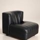 Modular black leather sofa '9000' by Tito Agnoli