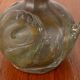 Art Nouveau vase in solid pewter with bronze patina by Louis Chalon 1910.