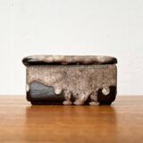 West German pottery box, fat lava WGP from the mid-century with lid, 1960s.
