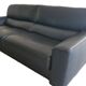 Large 3-seater anthracite leather sofa Roche Bobois