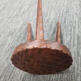 Brutalist wooden tripod stool