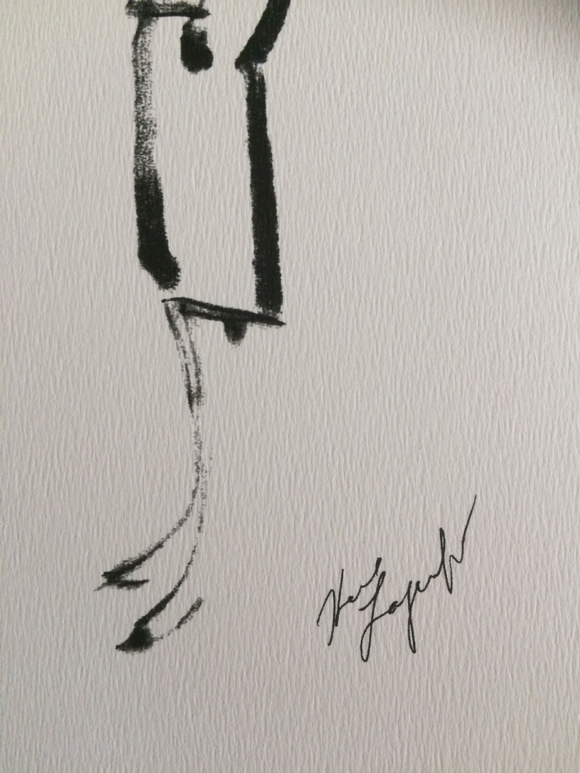 Chanel: fashion illustration representing the silhouette of Coco Chanel by Karl Lagerfeld