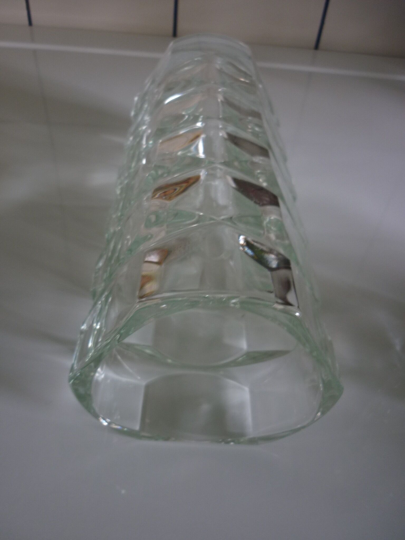 Art-deco triangular high vase