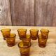 Set of 8 shells in amber glass duralex